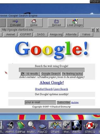historyczna witryna google